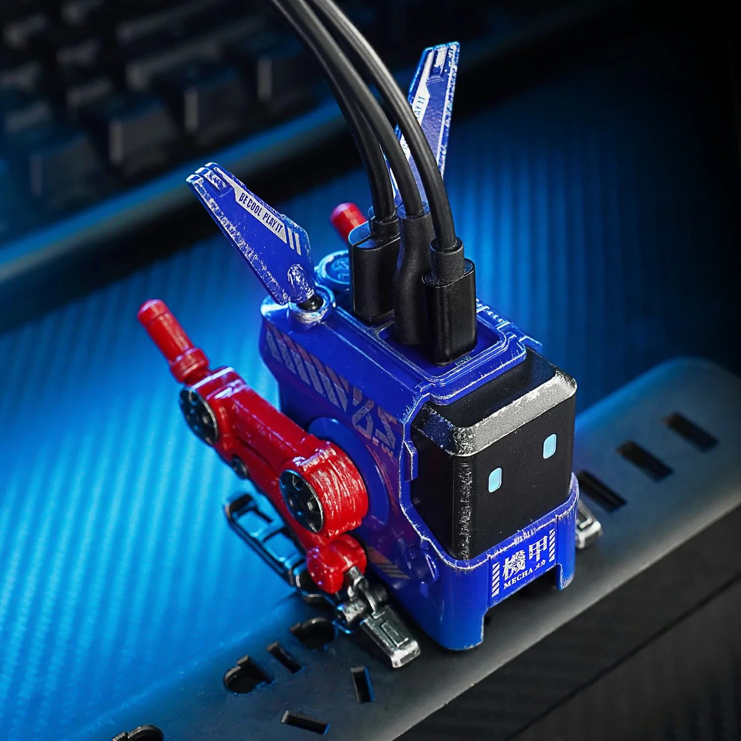 Alpha65 GaN 65W Wall Charger - War Damaged Blaze Blue - Image 8