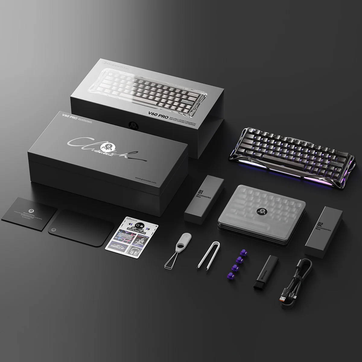 Mercury V60 Pro Deluxe Edition – Dual Keycap Gift Box Set - Image 3